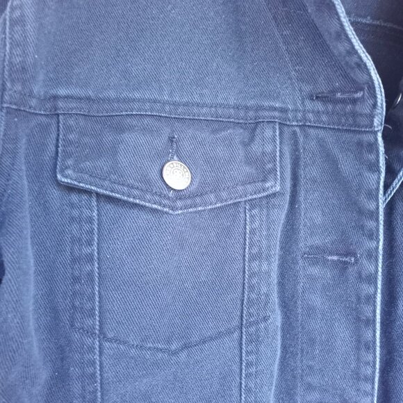 vintage Bill Blass black denim trucker jacket - Picture 4 of 9